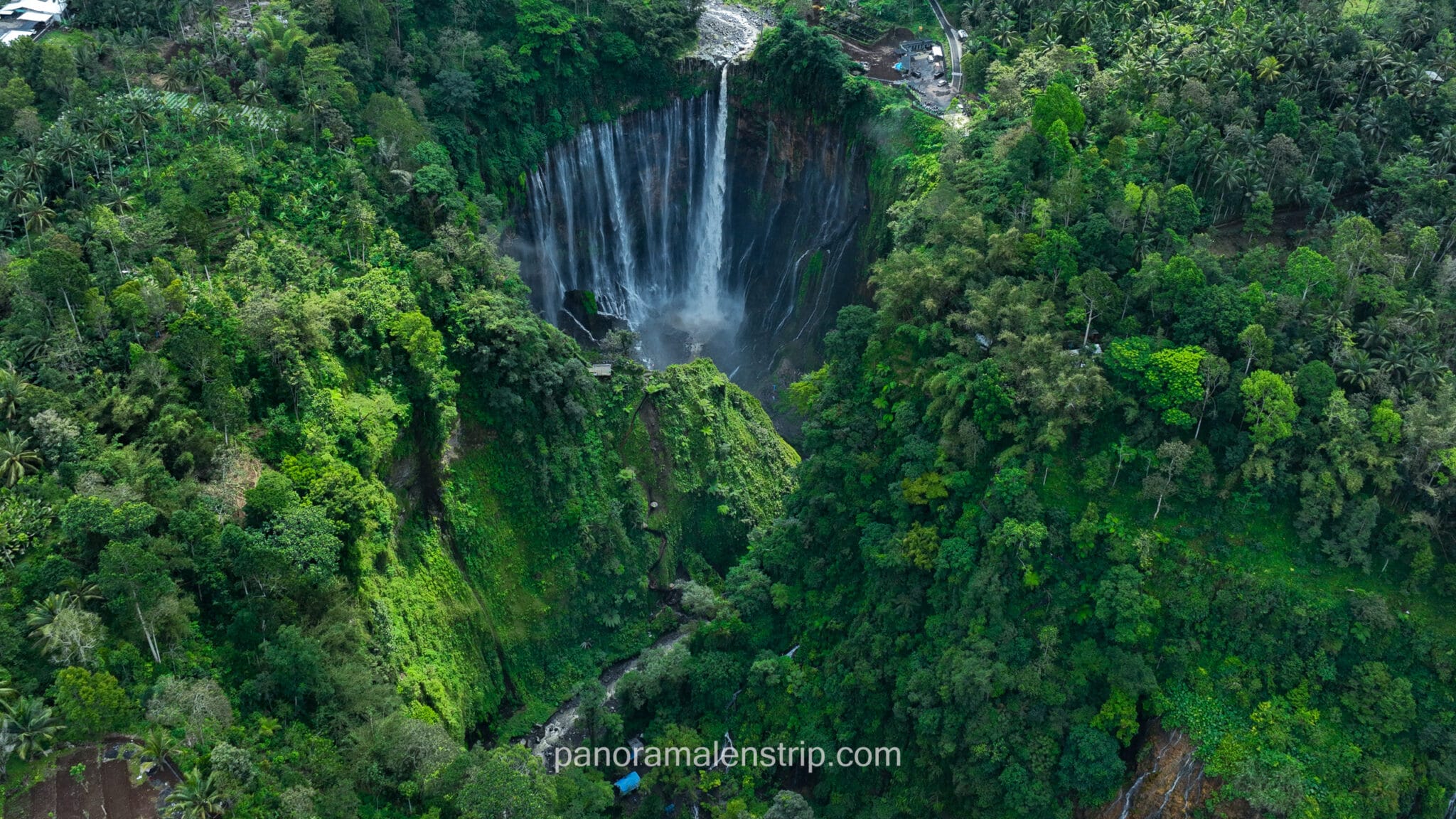 Tumpak Sewu Waterfall Hike Full Guide Panorama Lens Trip 